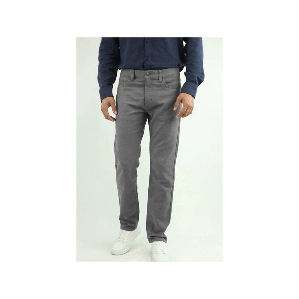 Jachs NY Men's Size 32X32 Gray 5 Pocket Pant Stretch Fabric d1883